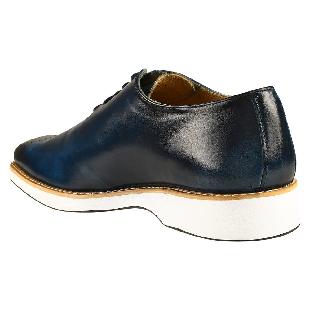 LIBERTYZENO Navy WINKLER EVA Leather Oxford Style Dress Shoes - Picture 3 of 7